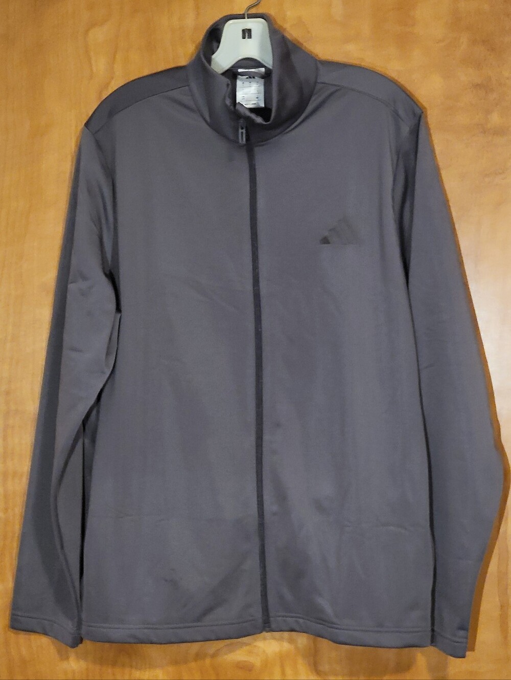 Adidas Full Zip Jacket Gray Large